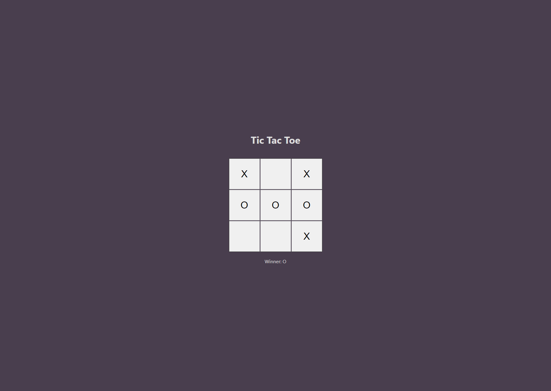 Tic Tac Toe app